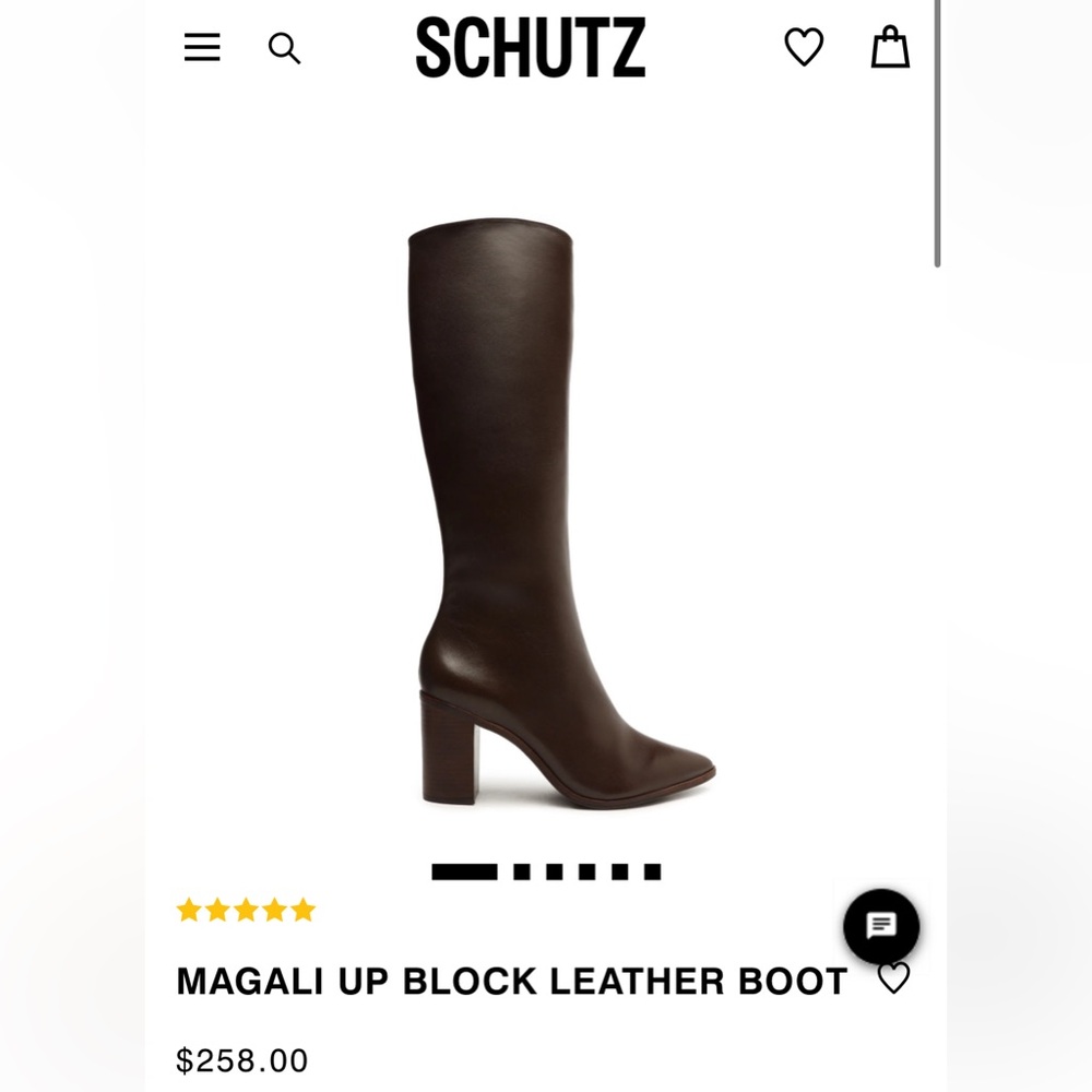 Schutz Magali Up Brown Leather Boots